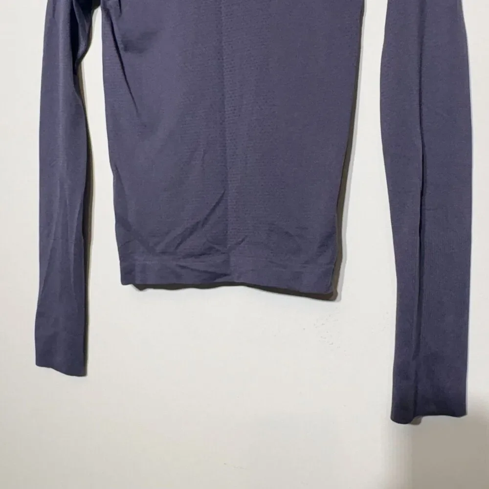 lululemon Swiftly Tech Long Sleeve Shirt 2.0 Womens 2 Purple Thumbholes XXS